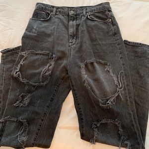 BDG High Rise Ripped Black Mom Jeans